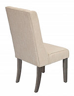 Carlie 2 Beige Linen Fabric Side Chairs