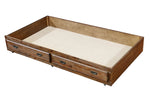 Colin Dark Oak Wood Twin Bed w/ Trundle