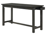 Connected 4-Pc Gray Wood Counter Height Table Set