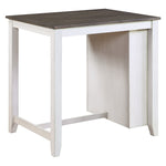 Daye 3-Pc White Wood/Gray Counter Height Table Set