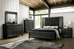 Demetria Gray Wood Cal King Bed (Oversized)