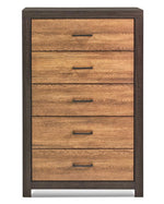 Dewcrest Licorice/Caramel Wood 2-Drawer Chest