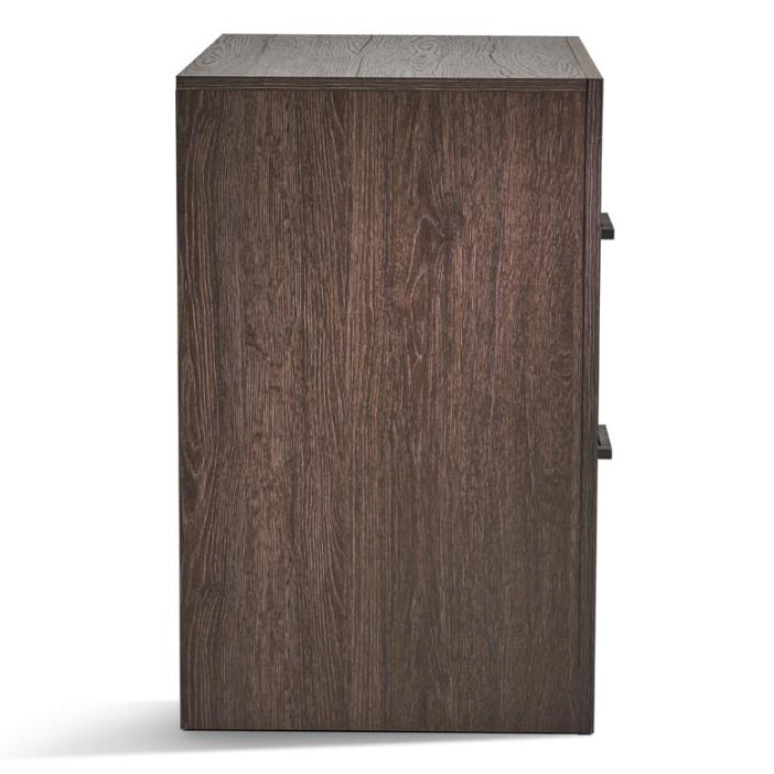 Dewcrest Licorice/Caramel Wood 2-Drawer Nightstand – Aetna Stores