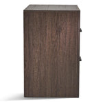 Dewcrest Licorice/Caramel Wood 2-Drawer Nightstand