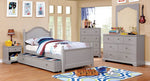 Diane Gray Solid Wood Twin Bed with Trundle