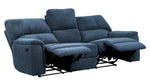 Dickinson 2-Pc Indigo Fabric Manual Recliner Sofa Set