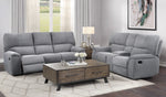 Dickinson Charcoal Fabric Manual Recliner Sofa