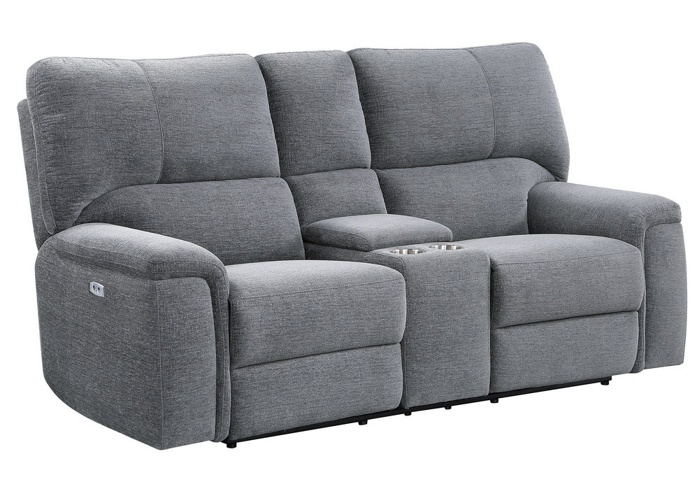 Dickinson Charcoal Fabric Power Recliner Loveseat