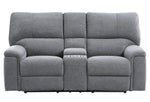 Dickinson Charcoal Fabric Power Recliner Loveseat