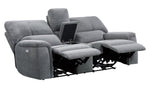 Dickinson Charcoal Fabric Power Recliner Loveseat