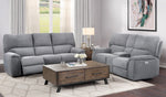 Dickinson Charcoal Fabric Power Recliner Loveseat