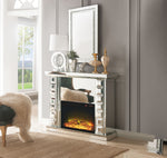 Dominic Mirrored Console Table with Fireplace