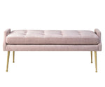 Eileen Blush Slub Velvet Bench