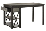 Elias Gray/Gunmetal Wood Counter Height Table