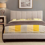 Ennis Beige Fabric Twin Bed Bed (Oversized)