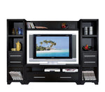 Eulalia 4-Pc Black Wood Entertainment Center