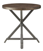 Fideo 3-Pc Burnished Finish Wood/Gray Metal Table Set