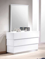 Florence White Lacquer Wood Dresser