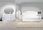 France White Lacquer Cal King Bed (Oversized)