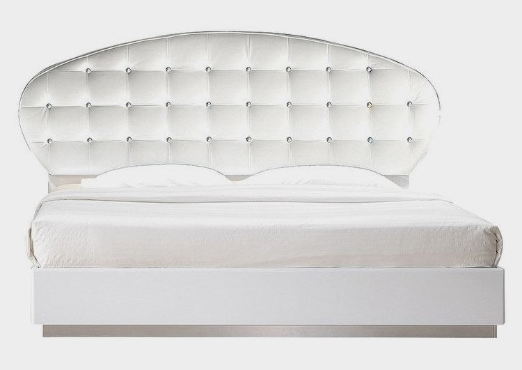 France White Lacquer King Bed (Oversized)