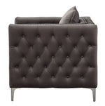 Gillian II Dark Gray Velvet Button Tufted Chair