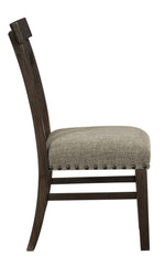 Gloversville 2 Brown Wood/Fabric Side Chairs