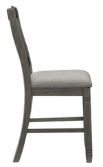 Granby 2 Gray Fabric/Antique Gray Counter Height Chairs