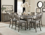 Granby 2 Gray Fabric/Antique Gray Counter Height Chairs