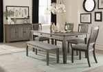 Granby Antique Gray/Coffee Finish Wood Dining Table