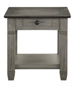 Granby Antique Gray/Coffee Wood End Table