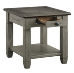 Granby Antique Gray/Coffee Wood End Table