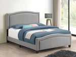 Hamden Mineral Fabric Upholstered Queen Panel Bed