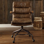 Harith Vintage Brown Top Grain Leather Executive Office Chair