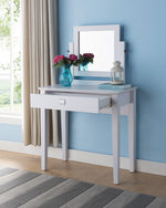 Ida White Wood Vanity with Adjustable Mirror