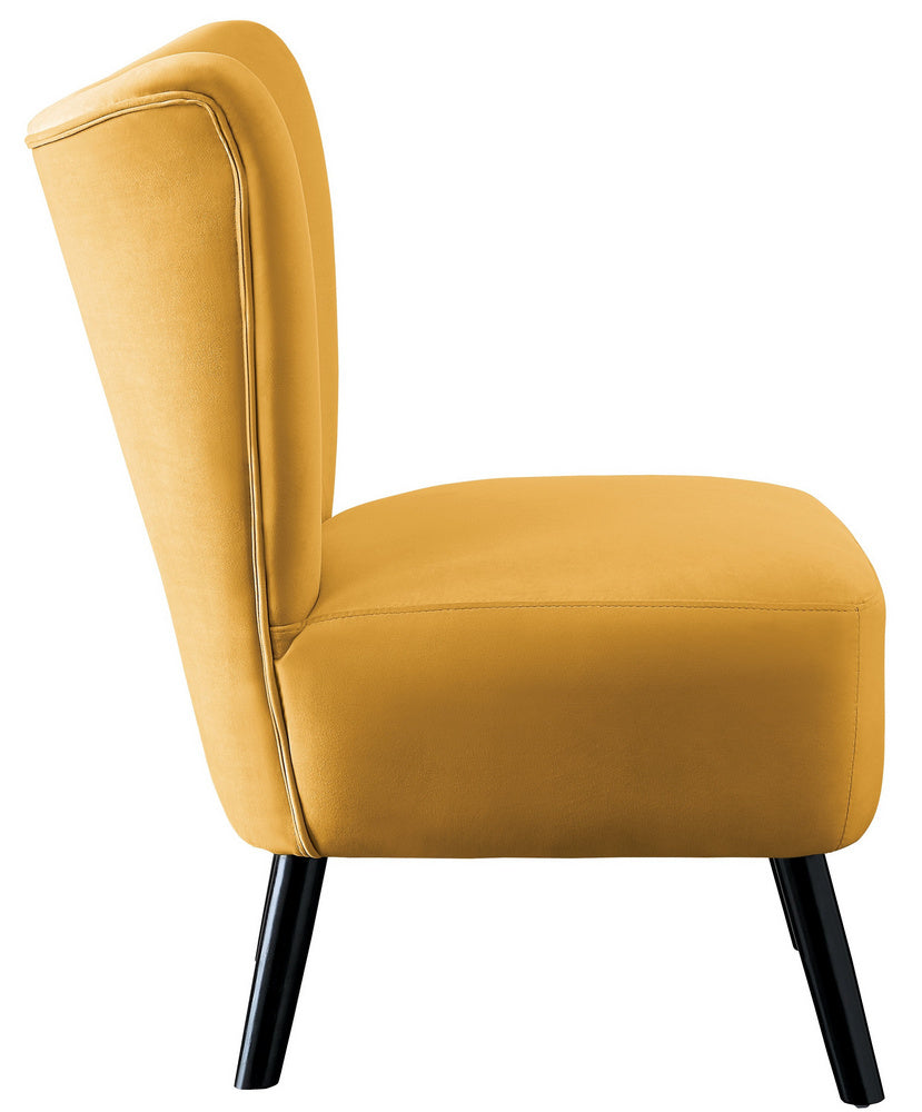 Imani Yellow Velvet Accent Chair
