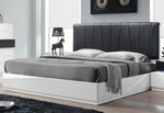 Ireland White & Dark Grey Wood King Bed