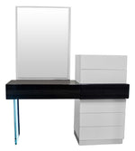 Ireland White Wood Frame/Glass Dresser Mirror