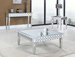 Jadyn Silver Mirrored Rectangular Sofa Table