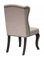 Keri 2 Beige Linen/Wood Side Chairs