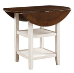 Kiwi White Wash/Dark Cherry Wood Counter Height Table