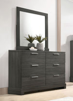 Lantha Gray Oak Wood Frame/Glass Dresser Mirror