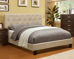 Leeroy Ivory Fabric Twin Bed