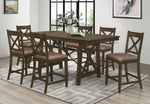 Levittown 5-Pc Brown Wood Counter Height Table Set