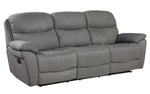 Longvale 2-Pc Gray Microfiber Manual Recliner Sofa Set