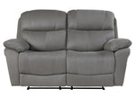 Longvale 2-Pc Gray Microfiber Manual Recliner Sofa Set