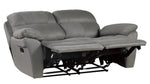 Longvale 2-Pc Gray Microfiber Manual Recliner Sofa Set