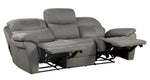 Longvale 2-Pc Gray Microfiber Power Recliner Sofa Set