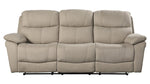 Longvale 2-Pc Tan Microfiber Manual Recliner Sofa Set