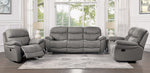 Longvale Gray Microfiber Glider Manual Recliner