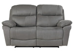 Longvale Gray Microfiber Power Recliner Loveseat